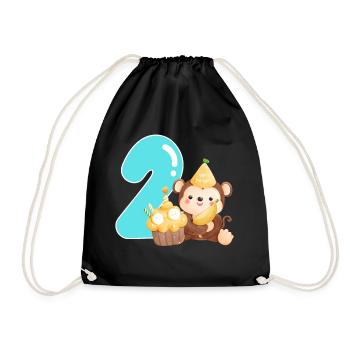 2ème anniversaire - Sac de sport léger - noir - Devant