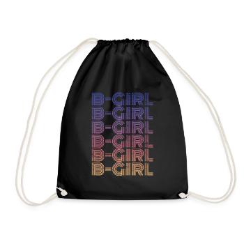 B-Girl Breakdance Girl - Drawstring Bag - black - Front