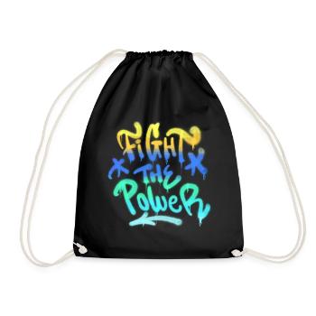 Fight the Power - Drawstring Bag - black - Front