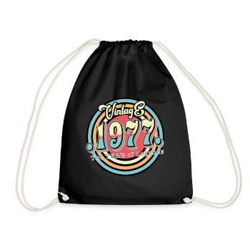 Vintage 1977 - Drawstring Bag - black - Front