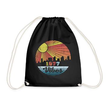 Vintage 1977 - Drawstring Bag - black - Front
