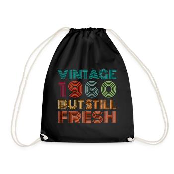 Années 1960 - Sac de sport léger - noir - Devant