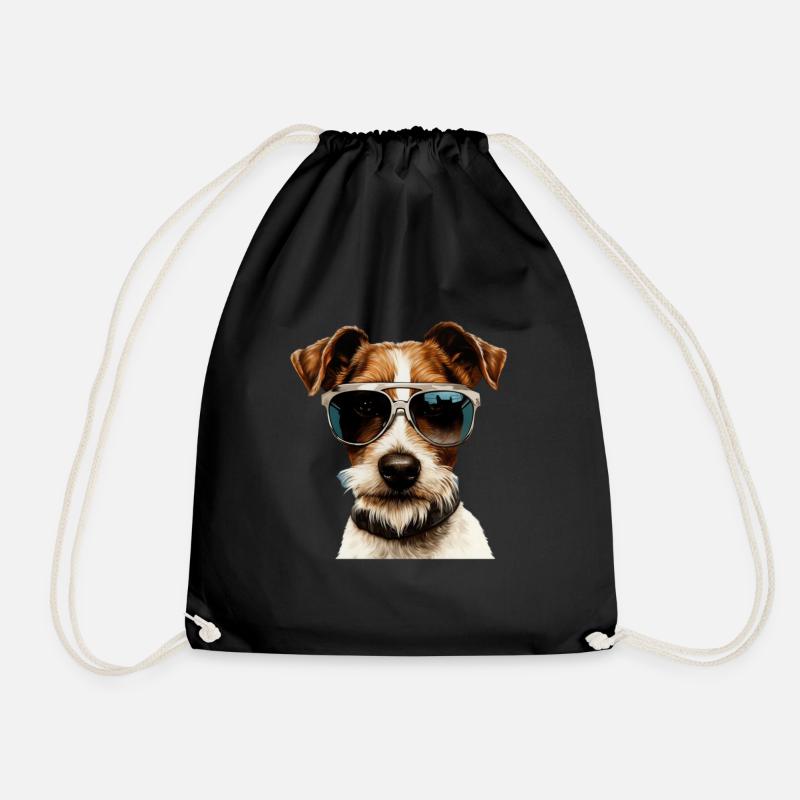 Foxterrier Cool - Foxterrier Hund - Turnbeutel - Schwarz
