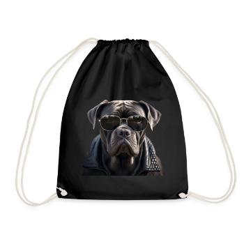 Cane Corso Cool - Cane Corso Dog - Drawstring Bag - black - Front