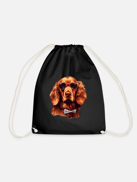 Irish Setter Cool - Irsk Setter hund - Gymbag - svart