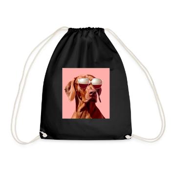 Vizsla Cool - Vizsla Dog - Drawstring Bag - black - Front