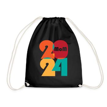 2024 Mom - Turnbeutel - Schwarz - Vorne