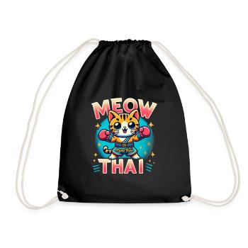 Arts martiaux mixtes Miaou Thaï Muay Thai Cat - Sac de sport léger - noir - Devant