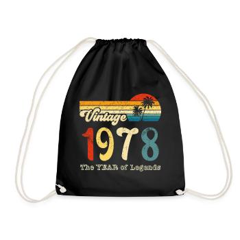 Millésime 1978 - Sac de sport léger - noir - Devant