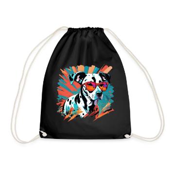 Dalmatian - Drawstring Bag - black - Front