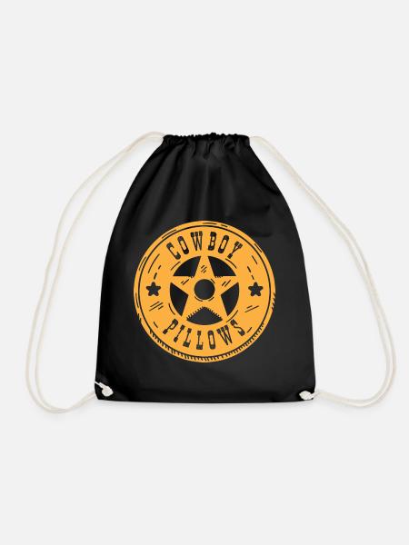 Cowboy Pillows Southern Girl Texas Lady Funny - Drawstring Bag - black