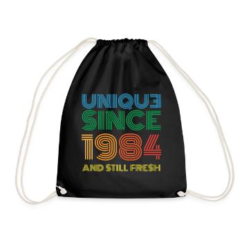 1984 Vintage - Turnbeutel - Schwarz - Vorne