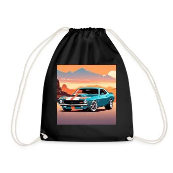Muscle car - Drawstring Bag - black - Front