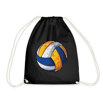 Volleyball Vintage - Turnbeutel - Schwarz - Vorne