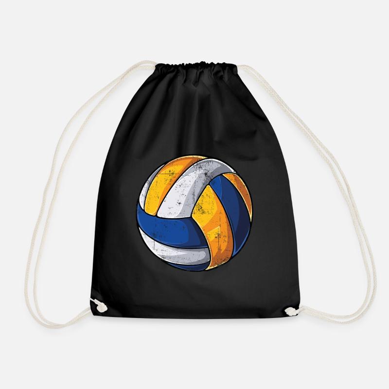 Volleyball Vintage - Turnbeutel - Schwarz