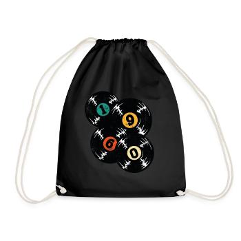 Vintage des années 1960 - Sac de sport léger - noir - Devant