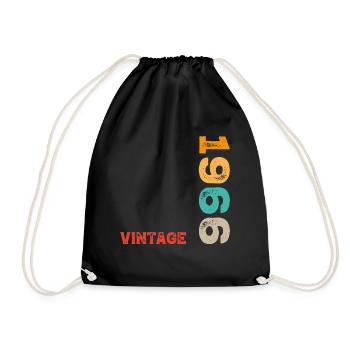 Vintage 1966 - Drawstring Bag - black - Front