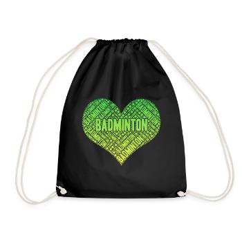 Badminton - Drawstring Bag - black - Front