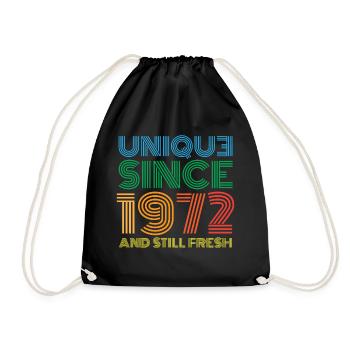Vintage 1972 - Turnbeutel - Schwarz - Vorne