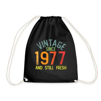 Vintage 1977 - Drawstring Bag - black - Front