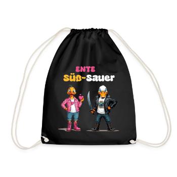 Canard Sucré - Aigre - Sac de sport léger - noir - Devant