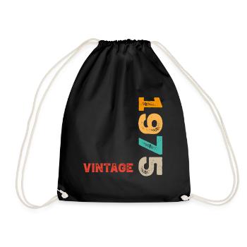 Millésime 1975 - Sac de sport léger - noir - Devant