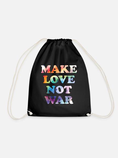 Make Peace not War - Turnbeutel - Schwarz
