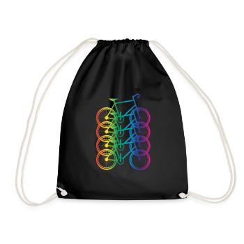 Bicycle - Drawstring Bag - black - Front