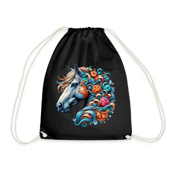Cheval - Sac de sport léger - noir - Devant