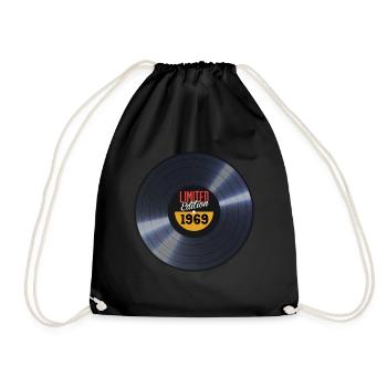1969 Vintage Vintage Birthday Gift - Drawstring Bag - black - Front