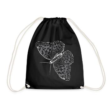 Butterfly Wing Butterfly Butterfly - Drawstring Bag - black - Front