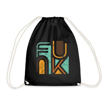 Funk Retro - Drawstring Bag - black - Front
