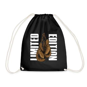Boxing Handschuhe - Turnbeutel - Schwarz - Vorne