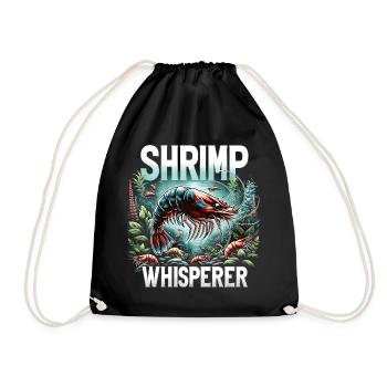 Shrimp Aquarium, Amano Shrimp, Red Fire Shrimp - Drawstring Bag - black - Front