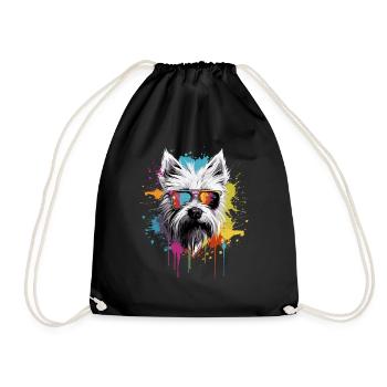Terrier blanc Highland de l’Ouest frais - Sac de sport léger - noir - Devant