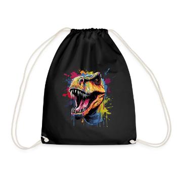 Dinosaure T-Rex - Sac de sport léger - noir - Devant