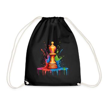 Évêque, Échecs, Cheval - Sac de sport léger - noir - Devant
