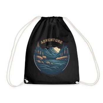 Chasseur, Alpiniste, Randonneur, Aventure - Sac de sport léger - noir - Devant