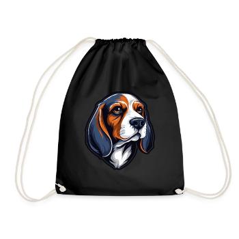 Chien Beagle - Sac de sport léger - noir - Devant