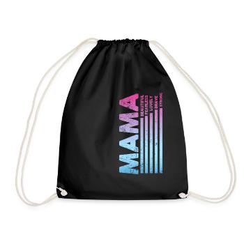Mama Vintage - Turnbeutel - Schwarz - Vorne
