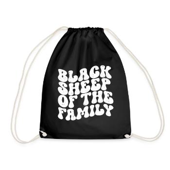 Black Sheep Retro - Turnbeutel - Schwarz - Vorne