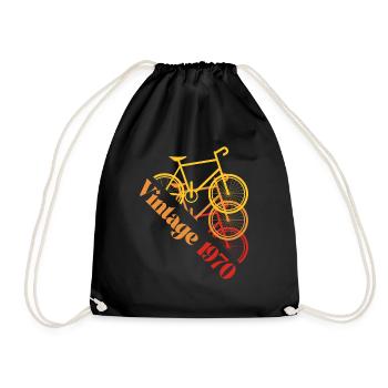 Années 1970 - Sac de sport léger - noir - Devant