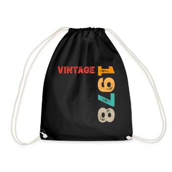 Vintage 1978 - Turnbeutel - Schwarz - Vorne