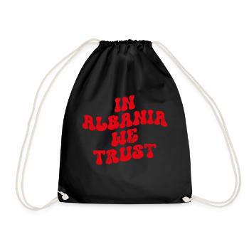 En Albanie, nous faisons confiance - Sac de sport léger - noir - Devant