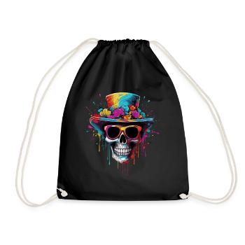 Zombie Hippie - Drawstring Bag - black - Front