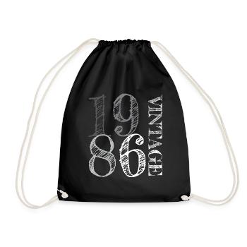 1986 Vintage - Drawstring Bag - black - Front