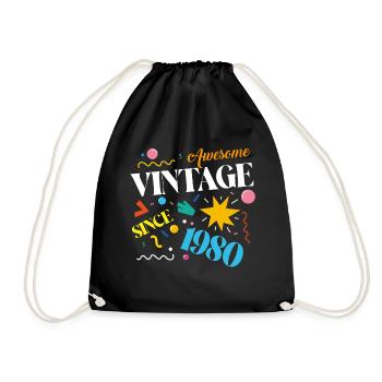Millésime 1980 - Sac de sport léger - noir - Devant