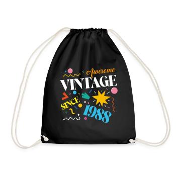 Millésime 1988 - Sac de sport léger - noir - Devant