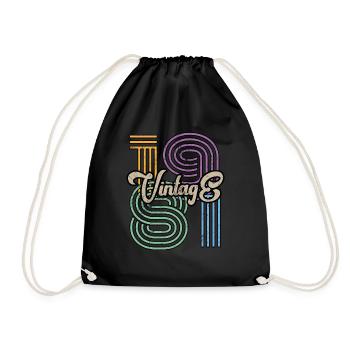 Vintage 1981 - Drawstring Bag - black - Front