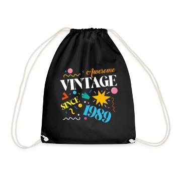 Millésime 1989 - Sac de sport léger - noir - Devant